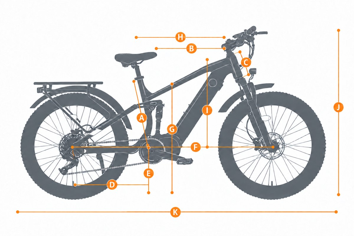 Eunorau SPECTER S 4.0 / Hunter X9 manufacturer geometry diagram